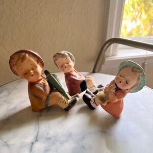 Vintage 1959 Napco Japan Kissing Salt or Pepper Shaker Figurine Set of 3 RARE